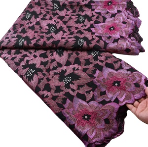 Nuovo abito da sposa Austria swiss Voile 100% poliestere Lafaya tessuto africano di pizzo francese abbigliamento donna Kanuri Dressi - Product Image 1