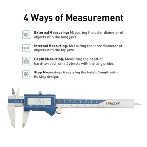 Caliper Digital Dasqua High Precision 150mm 300mm Big Screen Electronic Caliper 0.01 Resolution 12 Inch Messschieber Digital Caliper Metrology