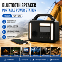 RUNHANG DC 12V Lecteur de musique, source d'alimentation à onde sinusoïdale pure, batterie LiFePO4 sécurisée, 300W 600W, station d'alimentation portable, aventure en plein air