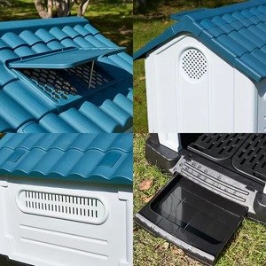 Caseta Grande para Perros para Exteriores con Protección Solar para las Cuatro Estaciones, Resistente a la Lluvia, con Ventilación de Verano y Puerta para Uso en Interiores y Exteriores - Product Image 4