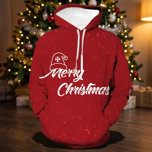 Nueva Sudadera con Capucha Navideña para Hombre, Cómoda y Moderna, 100% Poliéster, con Logotipo Personalizado, MOQ Bajo - Product Image 3