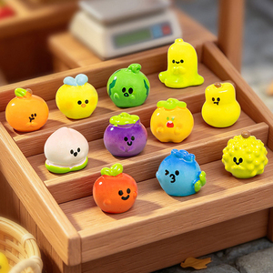 Micro Landscape Creative Cute Adorable Resin Watermelon Blueberry <b>Small</b> Fruit Granules DIY Decoration Accessories Desktop <b>Small</b> - Product Image 1