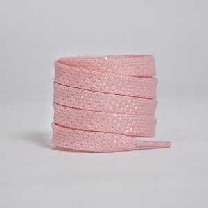 Cordones planos metálicos brillantes de 12 mm de ancho, cordones de zapatos coloridos de tejido preciso para zapatillas deportivas, para hombres y mujeres, zapatos deportivos casuales - Product Image 5