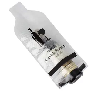 可重复使用的透明PVC酒瓶安全保护袋葡萄酒保护套
