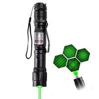 Pointeur laser vert rouge violet haute puissance longue portée, stylo laser extérieur à lumière étoilée avec mise au point réglable