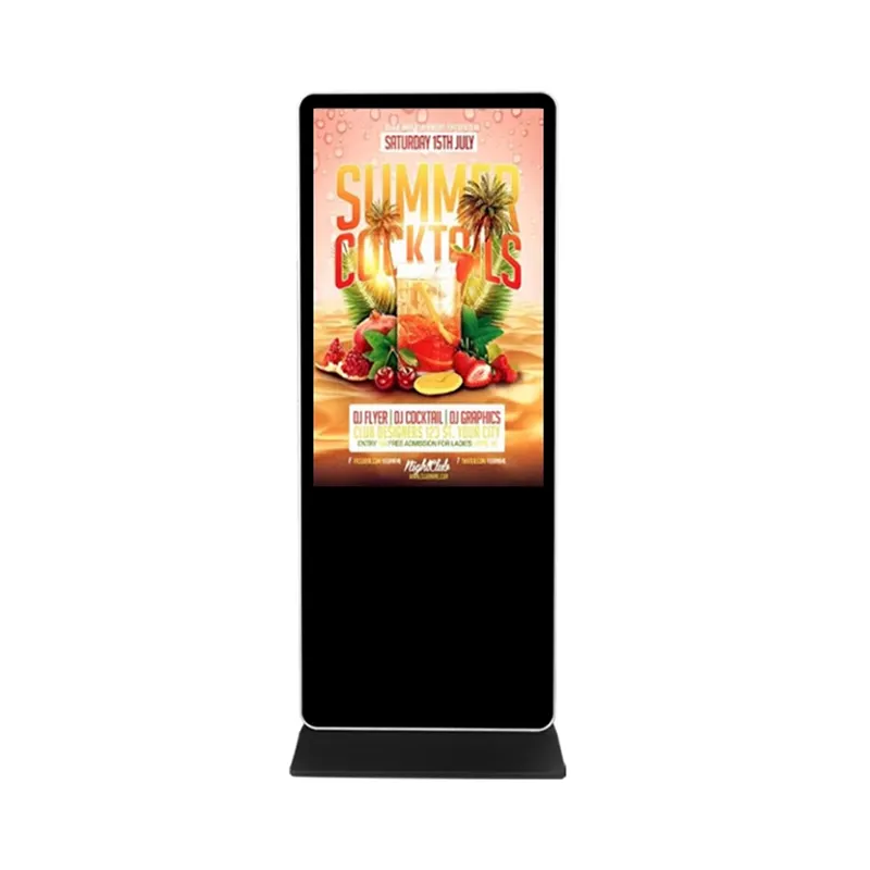 Pasokan pabrik sistem operasi Android 55 inci papan reklame Digital Led iklan dalam ruangan layar sentuh vertikal kios interaktif
