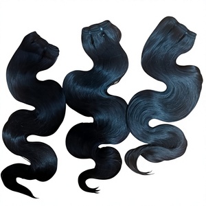 Extensions Indiennes Genius Weft 12A Non Traitées Remy Vierge à Cuticules Alignées Haute Qualité Noir Naturel Ondulées Profondes JAI - Product Image 1