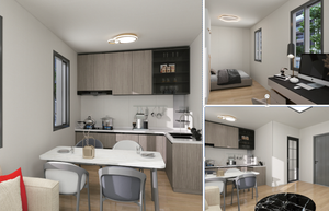 บ้านสำเร็จรูปพรีเมียมขนาด 20 ฟุต 30 ฟุต 40 ฟุต บ้านพักตากอากาศแบบเคลื่อนย้ายได้ 1-3 ห้องนอน บ้านเหล็กพับได้สำเร็จรูปสำหรับใช้งานกลางแจ้ง - Product Image 5