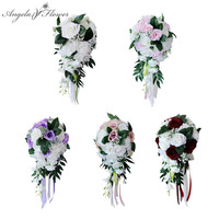 Pernikahan Bride Bouquet Bridesmaid Tangan Terikat Bunga Dekorasi Rumah Dekorasi Eropa Rose