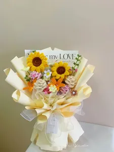 Bouquet <span class=keywords><strong>de</strong></span> tulipes torsadées fait main DIY – Kit <span class=keywords><strong>de</strong></span> matériaux pour fleurs artisanales – Bouquet <span class=keywords><strong>de</strong></span> fleurs tissées à faire soi-même – Cadeau pour petite amie - Product Image 4