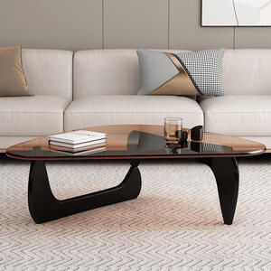 Mesa de centro de vidrio templado, diseño minimalista moderno, muebles para sala de estar, fácil de limpiar - Product Image 4