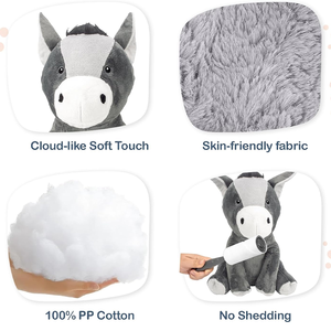 دمية حمار محشوة جديدة لعام 2025، لعبة حمار محشوة ثقيلة الوزن، هدايا عيد الفصح للأولاد والبنات والأطفال - Product Image 3