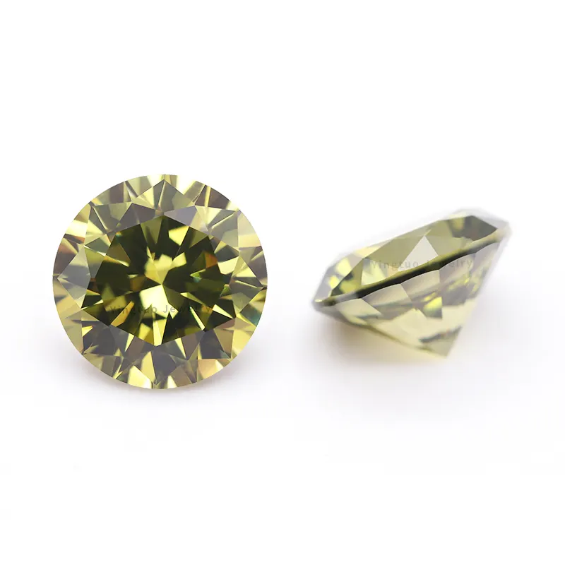 loose cubic zirconia light peridot stones 1mm for jewelry rings making zirconia cubic gemstones