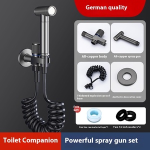 Modern <strong>High</strong>-<strong>Pressure</strong> Brass <strong>High</strong>-Flush One-In-Two-Out Toilet Strong Cleaning Ability with <strong>Sprayer</strong> for Bathroom Use - Product Image 6