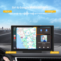 Écran tactile portable de 9 pouces, autoradio sans fil CarPlay Android Auto avec GPS/Google/FM, montage sur console de tableau de bord