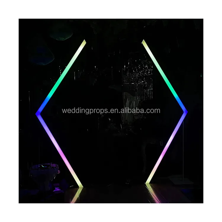 LED Geometrica Arco di Metallo Del Basamento Per La Cerimonia Nuziale Della Decorazione di Evento