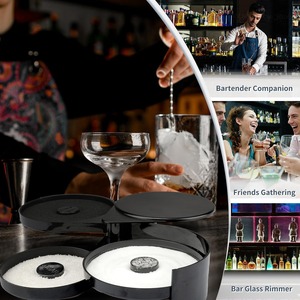 3 in 1 barra di vetro Rimmer Margarita <span class=keywords><strong>sale</strong></span> Rimmer Set di plastica nera scatola di <span class=keywords><strong>zucchero</strong></span> <span class=keywords><strong>e</strong></span> <span class=keywords><strong>sale</strong></span> con spugna - Product Image 4