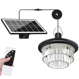 مصباح شمسي خارجي كريستالي مع وحدة تحكم عن بعد بمصباح سقف يعمل بالطاقة الشمسية - Product Image 1