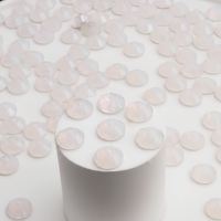 Perles de strass à coudre romantiques YAXI Modèle 395, 5 mm, en opale rose, résine époxy, diamant, dos plat, trou central, pour la fabrication de bijoux