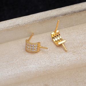 Crochets d'oreille en argent 925 pour la création de bijoux en perles, accessoires semi-finis pour boucles d'oreilles avec support vide, aiguille droite de 3 mm - Product Image 4