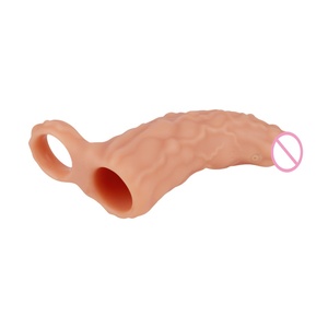 CityFun Male Vibrator Penis Sleeve Realistic Penis Enlarger Thicken Cock Ring Sleeve Penis Extender <b>Dildo</b> Adult Sex Toys for Men - Product Image 2