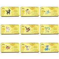 Pièce de monnaie commémorative carrée électroplaquée Pokémon Baokemeng, vente chaude transfrontalière pour le tourisme