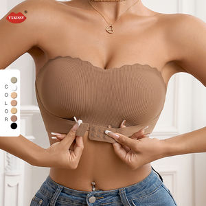 En stock soutien-gorge post-chirurgical respirant à haute élasticité, ourlet confortable, bande antidérapante invisible, fermeture avant, soutien-gorge sans bretelles - Product Image 1