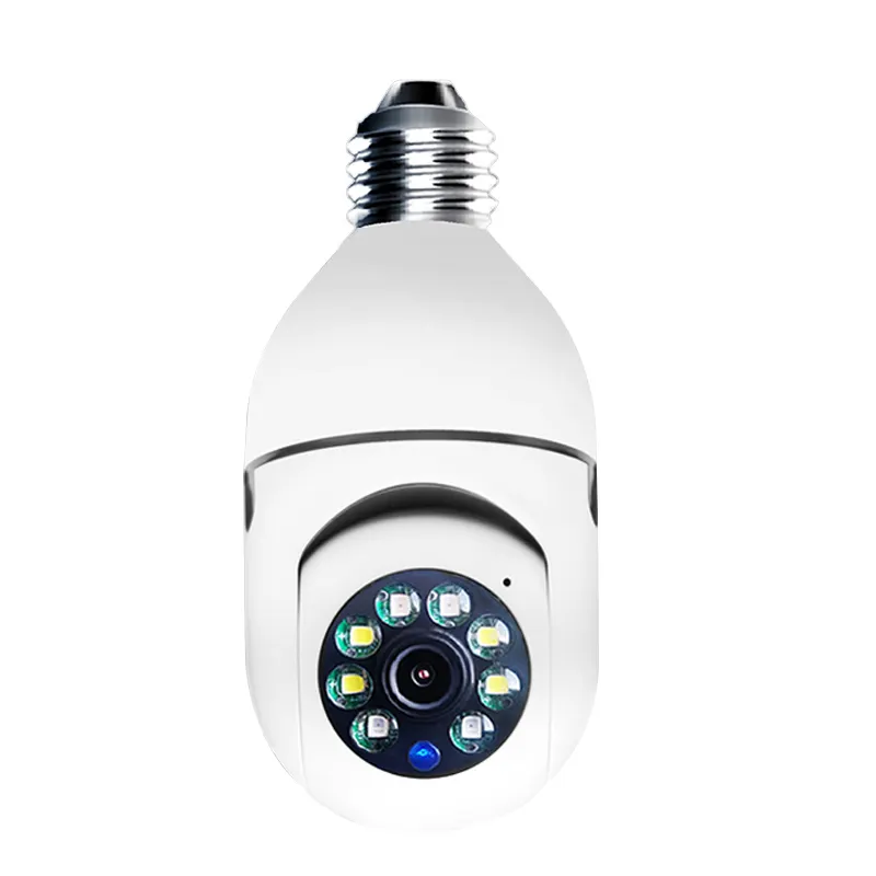 Smart Security 360 Degree Cctv Network Ptz Ip Camara Light Wifi Bulb Camera Outdoor Security Hidden Camera For Apartment Door