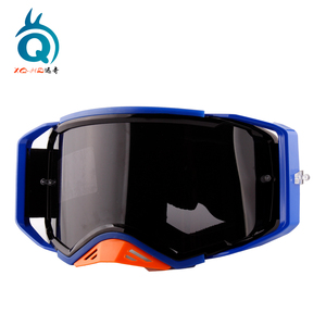 Gafas de Ciclismo <span class=keywords><strong>MTB</strong></span> con <span class=keywords><strong>Lentes</strong></span> de Policarbonato Antiempañamiento UV400, Marco Azul, Logotipo Personalizado OEM, Gafas MX Xunqi XH-103 Tear, MOQ 300 Piezas - Product Image 5