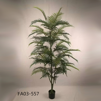 Künstlicher Edler Palmen-Bonsai, Mini-Palme, Künstliche Grünpflanze im Topf für Wohnzimmer, Hotel und Bürodekoration