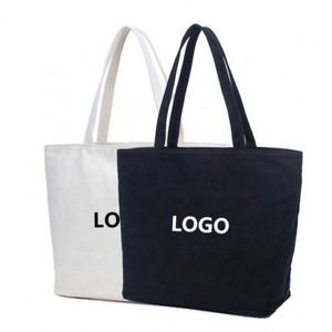 Wholesale Custom Print Logo Cheap Reusable Shopping Bags <b>Plain</b> White Blank Cotton <b>Canvas</b> Tote Bag With Customized - Product Image 3