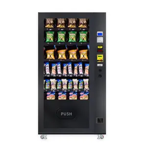 Schwarze malaysische E-Wallet Zahlung QR-Code LCD-Bildschirm Tastatur gekühlte Combo Snacks und Getränke Smart Vending Machine zum Verkauf