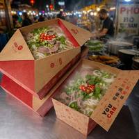 Boîte en papier kraft pour restauration rapide avec logo personnalisé, boîte repas jetable pliable avec languette, boîte biodégradable écologique en gros OEM