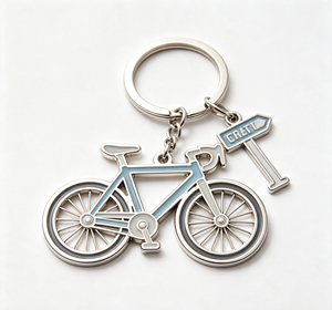 Vintage Bicycle Metal Key Chain Enamel Road Bike <b>Keyring</b> Zinc Alloy Bag Car Key Pendant Gift - Product Image 1