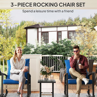 Ensemble de chaises de bistrot modernes en rotin et osier pour patio, véranda, jardin et balcon