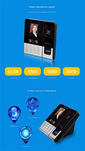 Özel Logo katılım makinesi için özelleştirilebilir yüz biyometrik parmak izi zaman saati terminali desteği - Product Image 4