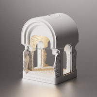 Brûleur à cire en ciment artisanal de haute qualité, nouveau, personnalisé, électrique, chauffe-cire en béton, lampe à bougie