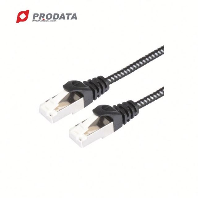 PRODATA RJ45 36AWG CAT5 6 6A 7 8 Patch Cord Assembly ISO9001 for PVC/Pure Copper PU Silicone Outer Customizable Length for