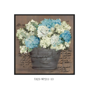Tableaux muraux vintage d'hortensias floraux, impressions sur toile de fleurs aquarelles, décor rustique pour cuisine et salle à manger - Product Image 4