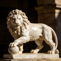Statue de lion antique en marbre véritable, grande taille, style chinois, pour portail de jardin ou porte de maison, à vendre