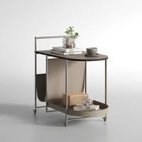 B189 #   Table basse pliable en acier inoxydable robuste - Design moderne, fonctionnalités réglables, meubles de salon portables, garantie 1 an