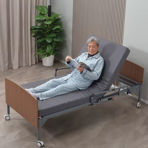 Lit médical électrique réglable pour <span class=keywords><strong>personnes</strong></span> âgées, nouveau design moderne en acier, avec rangement et massage pour les soins infirmiers - Product Image 2