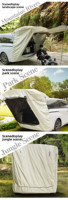 Portable étanche voyage SUV camion MPV arrière tente voiture coffre Extension voiture hayon tente pour randonnée Camping pique-nique auto-conduite