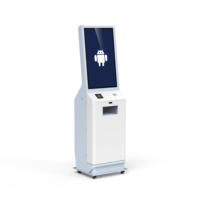 27Inch Self Service Card Printing Kiosk With QR Reader and RFID Reading Writing