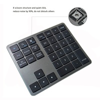   Keyboard Numerik Nirkabel Number Pad Numpad 35 Tombol Portabel Mini Akuntansi Keuangan Isi Ulang Dapat Disesuaikan