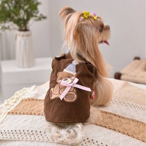 Produits pour animaux de compagnie Vêtements pour chiens Vêtements pour chats Nœud en dentelle Style princesse Robe rose <span class=keywords><strong>Jupe</strong></span> Peut tirer le harnais pour animaux de compagnie - Product Image 4