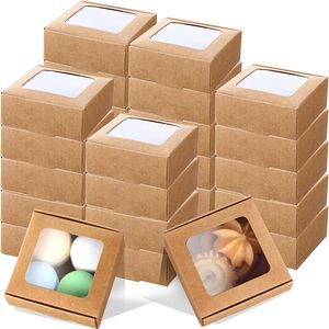 Boîtes d'emballage pour savon avec fenêtre, mini-boîtes cadeaux en papier rectangulaires pour savon <span class=keywords><strong>fait</strong></span> <span class=keywords><strong>maison</strong></span>, biscuits et bonbons - Product Image 1