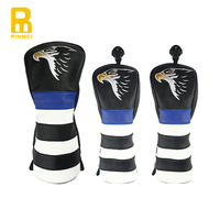 Vente en gros de housses de protection portables en cuir PU pour putters, drivers et clubs de golf en bois