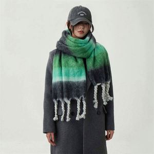 Bufandas Largas Gruesas de Nuevo Diseño para Mujer al por Mayor con Borlas, Chales de Lujo para Invierno - Product Image 6