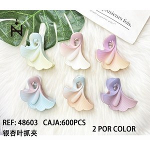 Fermaglio per capelli con foglia di ginkgo 48603 2 per colore, tonalità pastello - Product Image 1